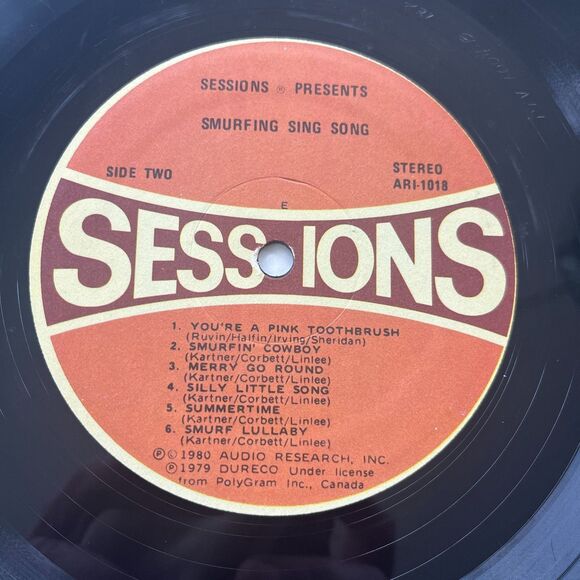 Smurfing Sing Song Vintage 1979 Vinyl LP Record Polydor The Smurfs - Picture 4 of 7